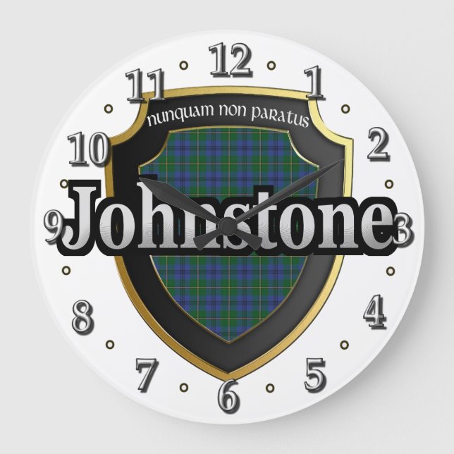 Clan Johnstone Tartan Scottish Dream Clock (Front)