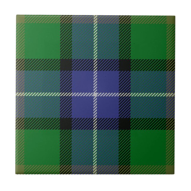 Clan Jones Tartan Ceramic Tile (Front)