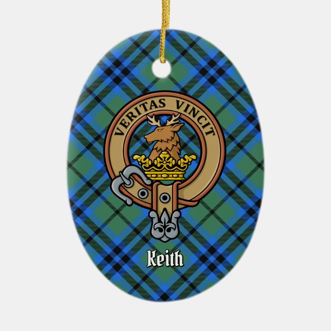 Clan Keith Crest Ceramic Ornament (Front)