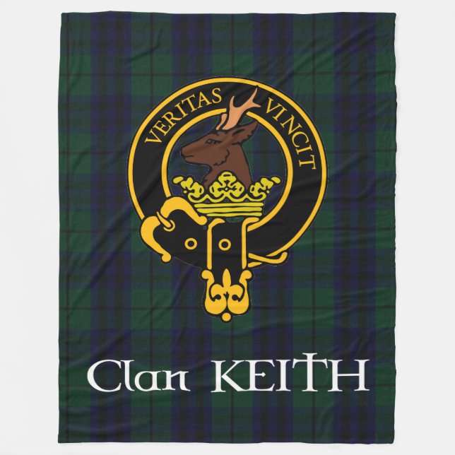 Clan Keith Crest Modern Fleece Blanket (Front)