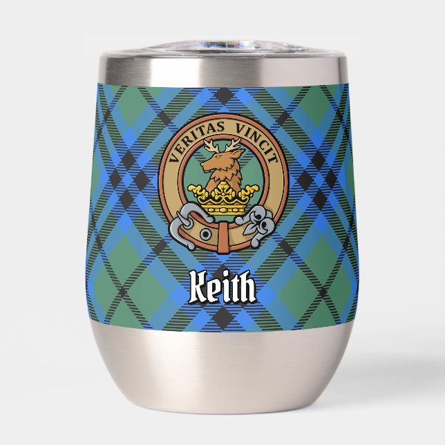 Clan Keith Crest over Tartan (Front)