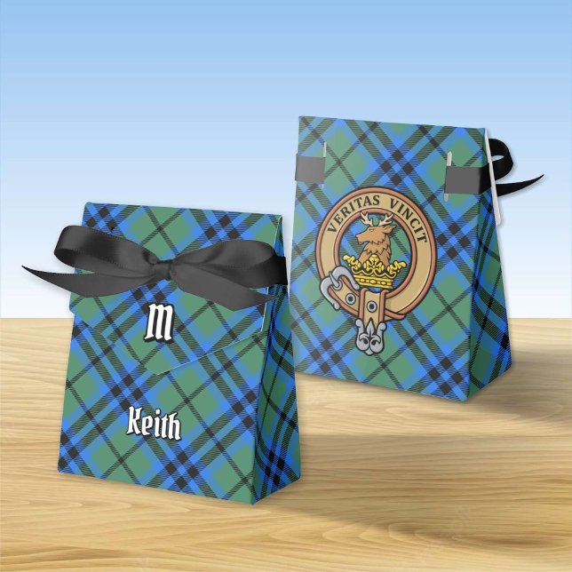 Clan Keith Crest over Tartan Favour Box (Creator Uploaded)
