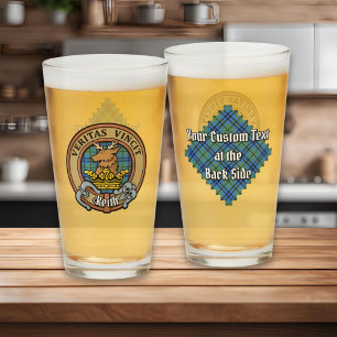 Clan Keith Crest over Tartan Glass
