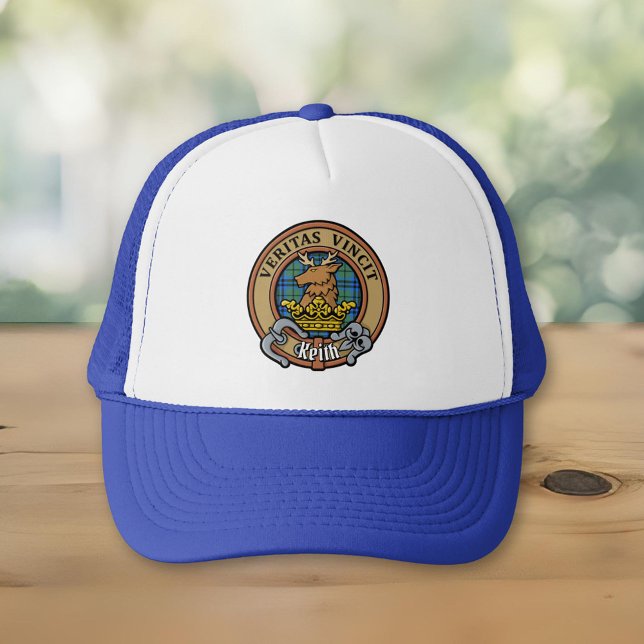Clan Keith Crest over Tartan Trucker Hat (Creator Uploaded)