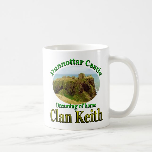 Clan Keith Dreaming of Home Dunnottar Castle Coffee Mug (Right)