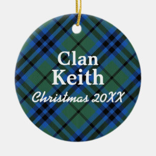 Clan Keith Scottish Tartan Ceramic Ornament