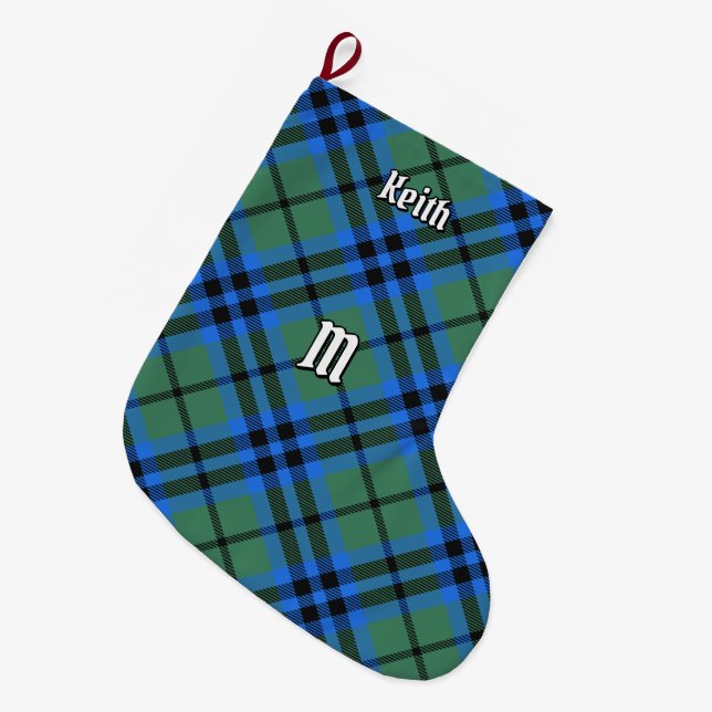 Clan Keith Tartan Christmas Stocking (Front (Hanging))