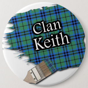 Clan Keith Tartan Paint Brush 6 Cm Round Badge