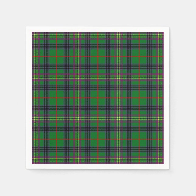 Clan Kennedy Tartan Napkin (Front)