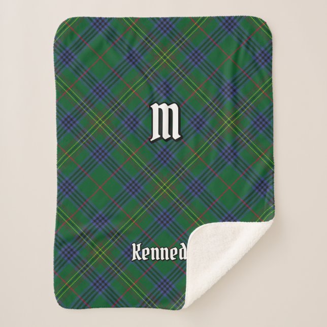 Clan Kennedy Tartan Sherpa Blanket (Front)