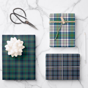 Clan Kennedy Tartan Variations Wrapping Paper Sheet