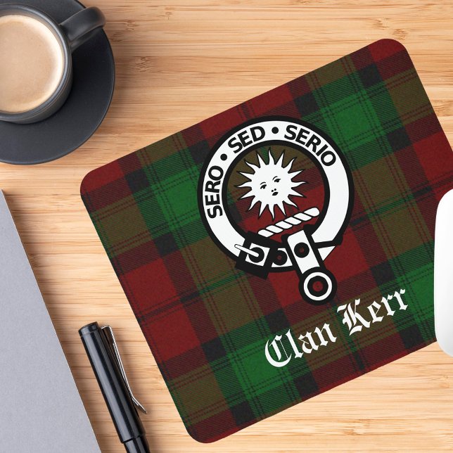 Clan Kerr Crest Badge Tartan Mouse Pad (Creator Uploaded)
