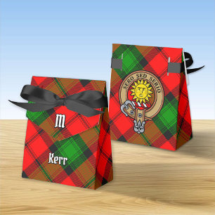 Clan Kerr Crest over Tartan Favour Box