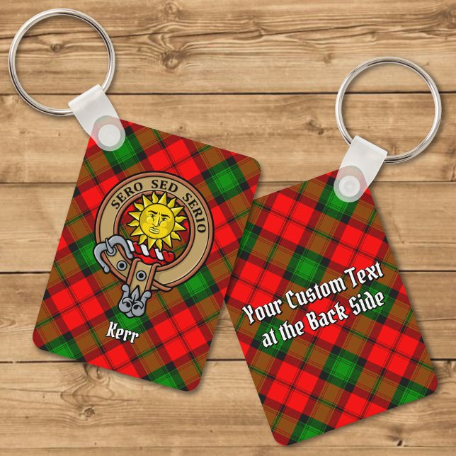 Clan Kerr Crest over Tartan Key Ring (Creator Uploaded)