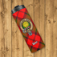 Clan Kerr Crest over Tartan
