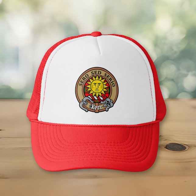 Clan Kerr Crest over Tartan Trucker Hat (Creator Uploaded)