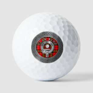 Clan Kerr Crest & Tartan Knot Golf Balls