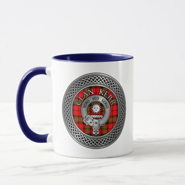 Clan Kerr Crest & Tartan Knot Mug (Left)