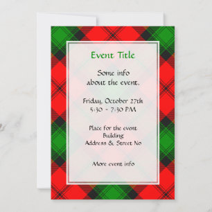 Clan Kerr Tartan Invitation