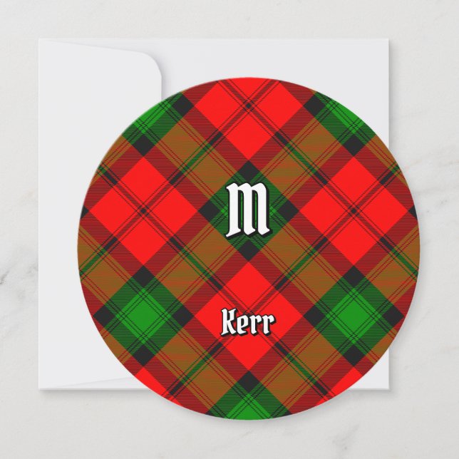 Clan Kerr Tartan Invitation (Front)
