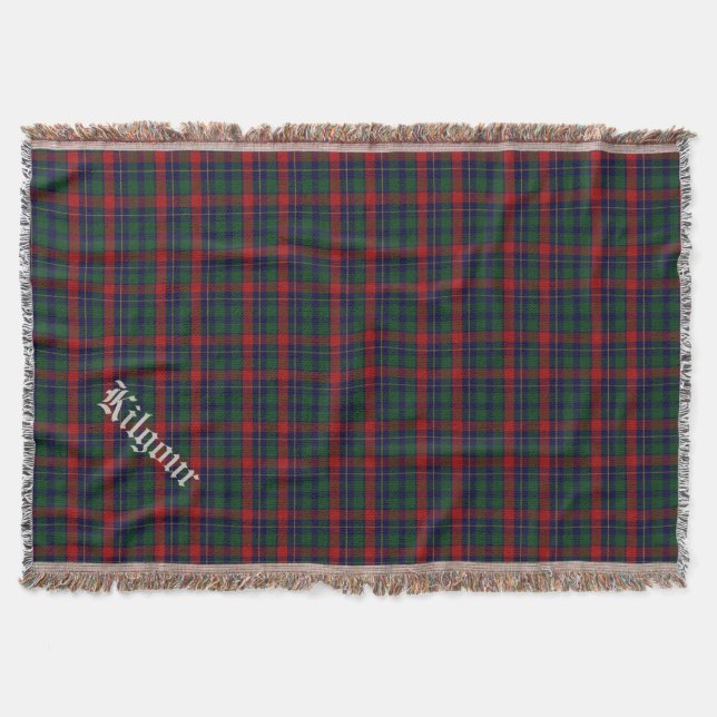 Clan Kilgour Tartan Plaid Custom Throw Blanket (Front)