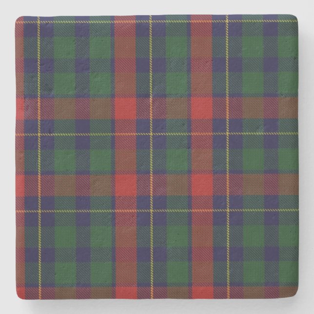 Clan Kilgour Tartan Plaid Stone Coaster (Front)