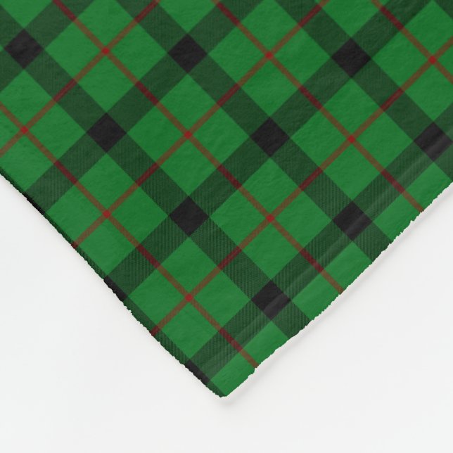 Clan Kincaid Tartan Fleece Blanket (Corner)