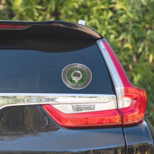 Clan Kinnear Crest & Tartan Knot (Car Side)