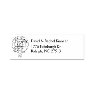 Clan Kinnear [EDIT] Crest & Address Self-inking Stamp