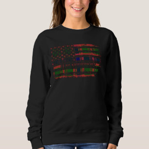 Clan Kinninmont Scottish tartan US flag kilt Scotl Sweatshirt