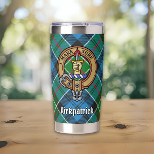 Clan Kirkpatrick Crest over Tartan Insulated Tumbler