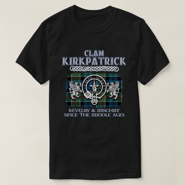 Clan Kirkpatrick crest Scottish clans Scottish sur T-Shirt (Design Front)