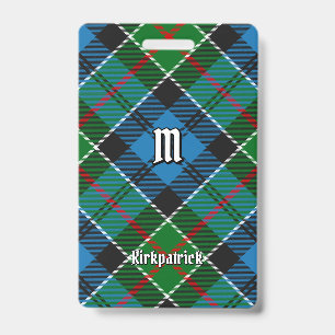 Clan Kirkpatrick Tartan ID Badge