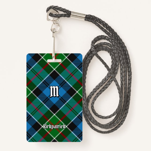 Clan Kirkpatrick Tartan ID Badge (Front with Lanyard)