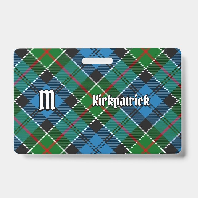 Clan Kirkpatrick Tartan ID Badge (Front)