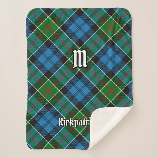 Clan Kirkpatrick Tartan Sherpa Blanket (Front)
