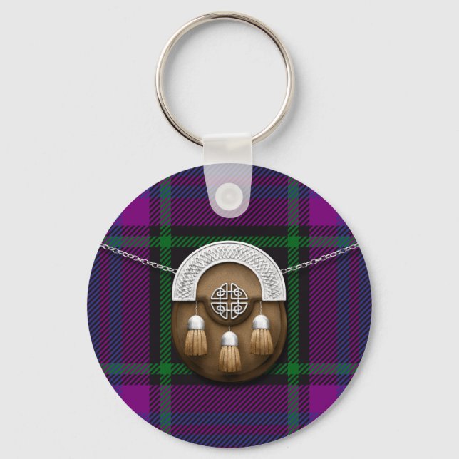 Clan Laird Tartan And Sporran Key Ring (Front)