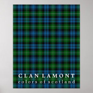 Clan Lamont Colours of Scotland Tartan Poster