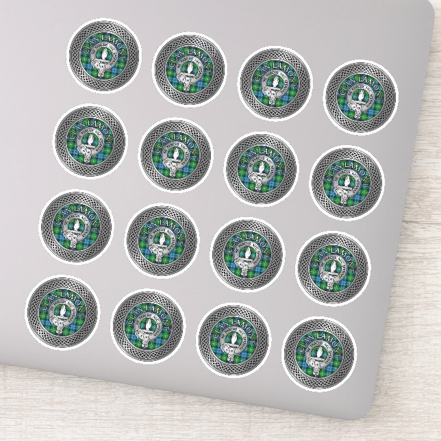 Clan Lamont Crest & Tartan Knot (Detail)