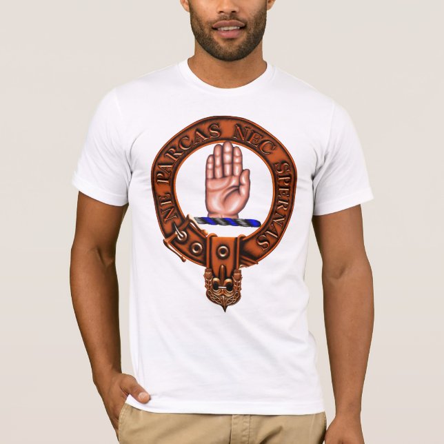 Clan Lamont Family Crest and Targe T-Shirt (Front)