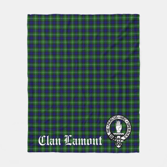 Clan Lamont Tartan Fleece Blanket (Front)