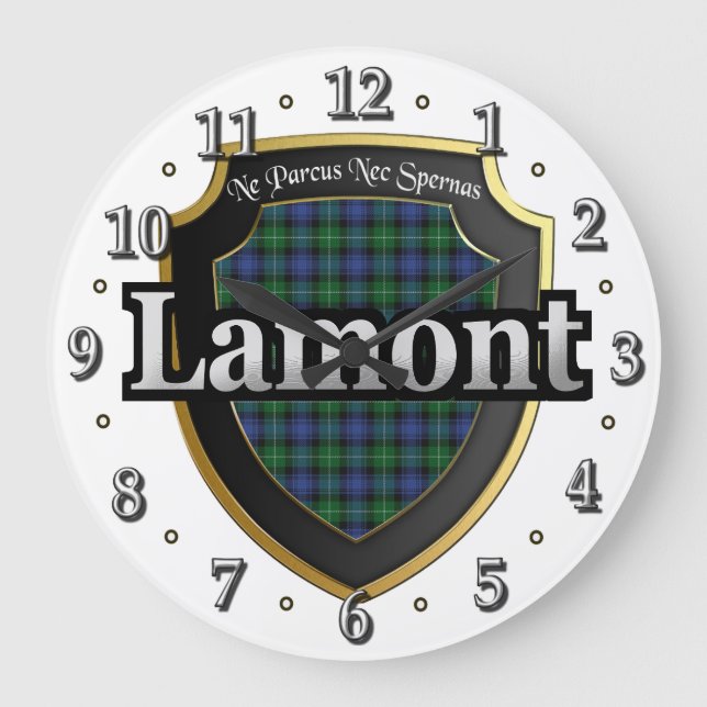 Clan Lamont Tartan Scottish Dream Clock (Front)