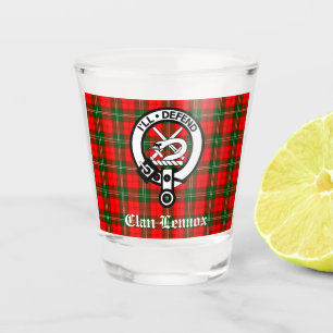 Clan Lennox Crest Badge & Tartan Shot Glass