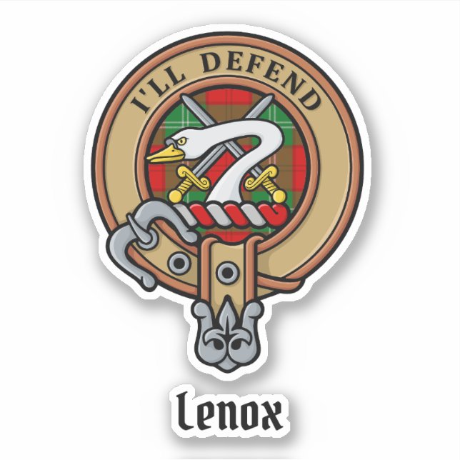 Clan Lennox Crest over Tartan (Front)