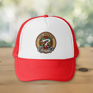 Clan Lennox Crest over Tartan Trucker Hat