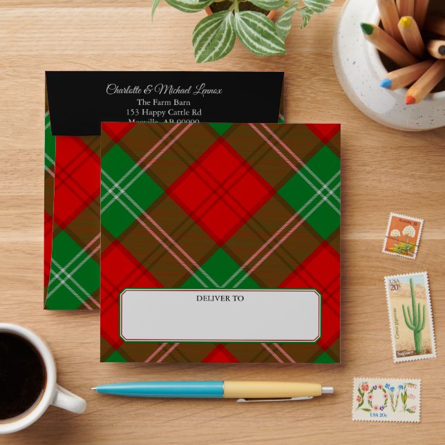 Clan Lennox Tartan Envelope (Desk)