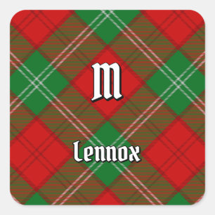 Clan Lennox Tartan Square Sticker