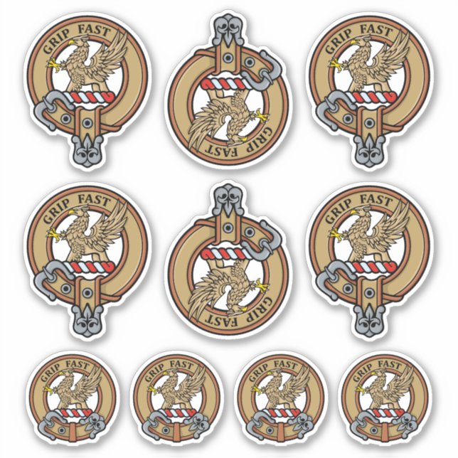 Clan Leslie Crest Sticker Set (Front)