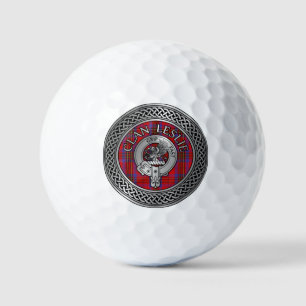 Clan Leslie Crest & Tartan Knot Golf Balls