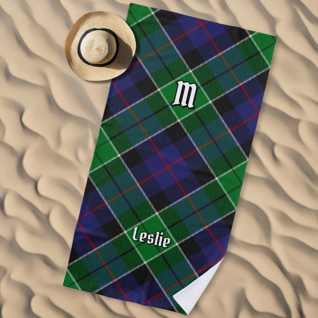 Clan Leslie Hunting Tartan Beach Towel (Creator Uploaded)
